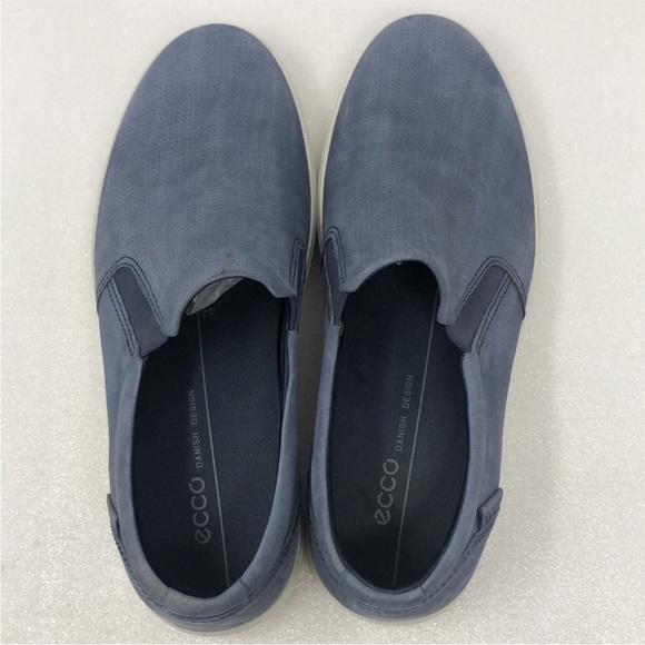 ECCO Sneakers Blue Suede Business Casual Comfortable Men’s Size EU 44 US 10-10.5 - Picture 5 of 13